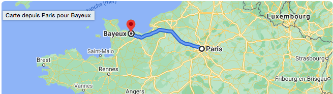 Map Paris to Bayeux