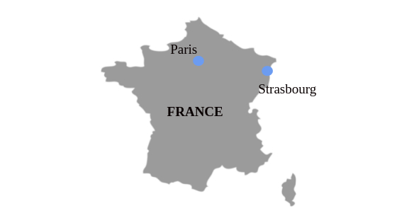 Paris Strasbourg map