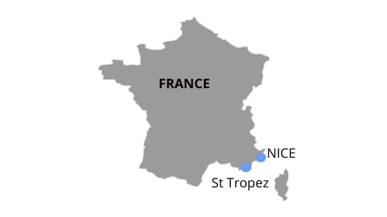 Saint-Tropez Nice map